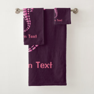 Seepferd Pink Badhandtuch Set