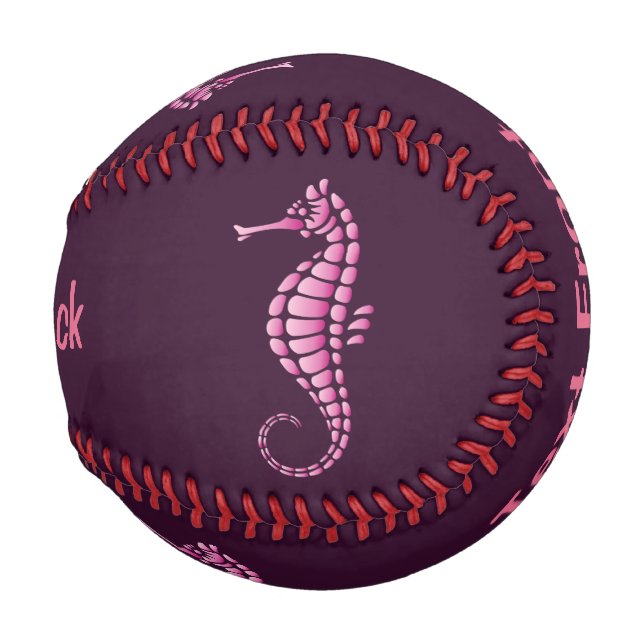 Seepferd Pink Baseball (Rückseite Links)
