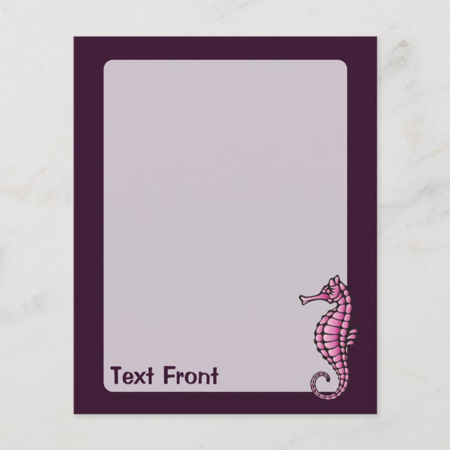 Seepferd Pink Flyer (Vorne)