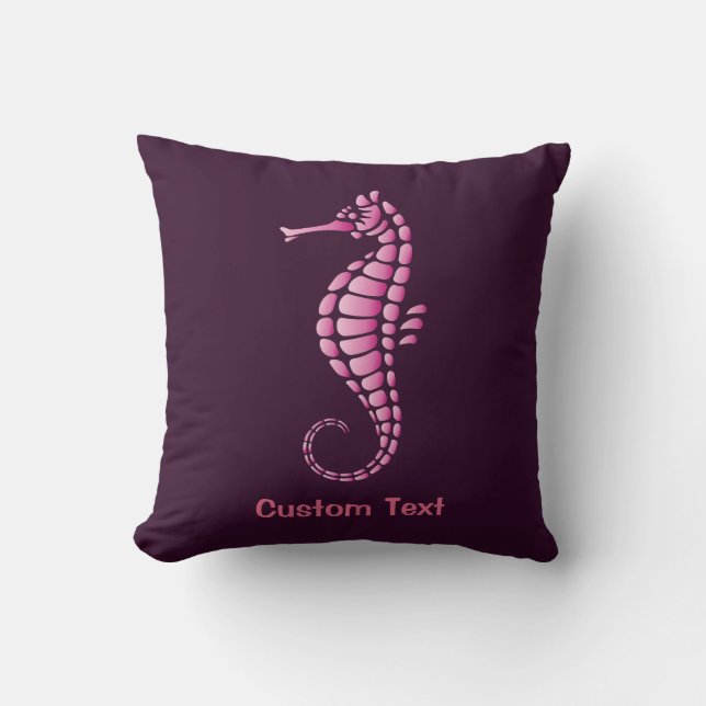 Seepferd Pink Kissen (Vorderseite)