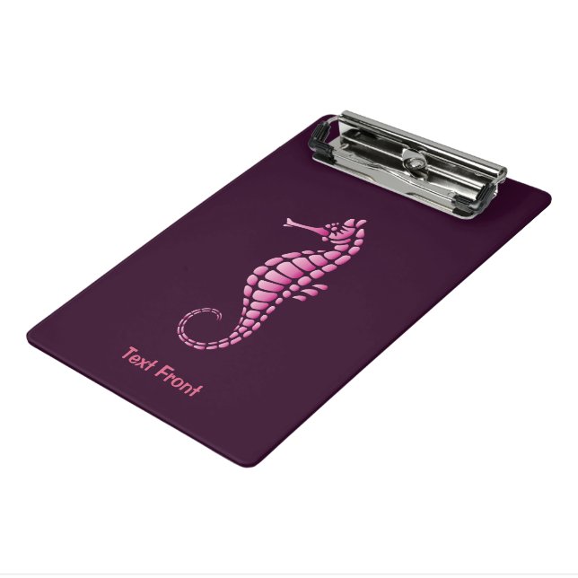 Seepferd Pink Mini Klemmbrett (Gewinkelt3)