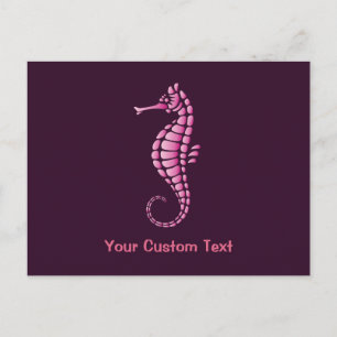 Seepferd Pink Postkarte