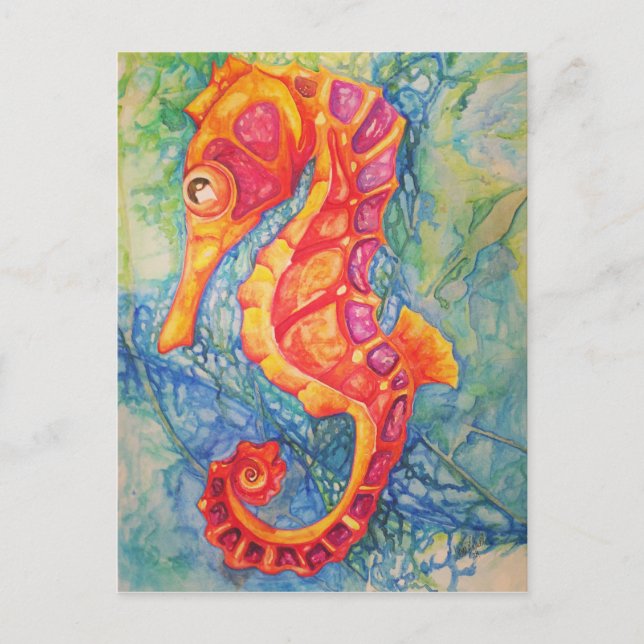 Seepferd Postkarte (Vorderseite)