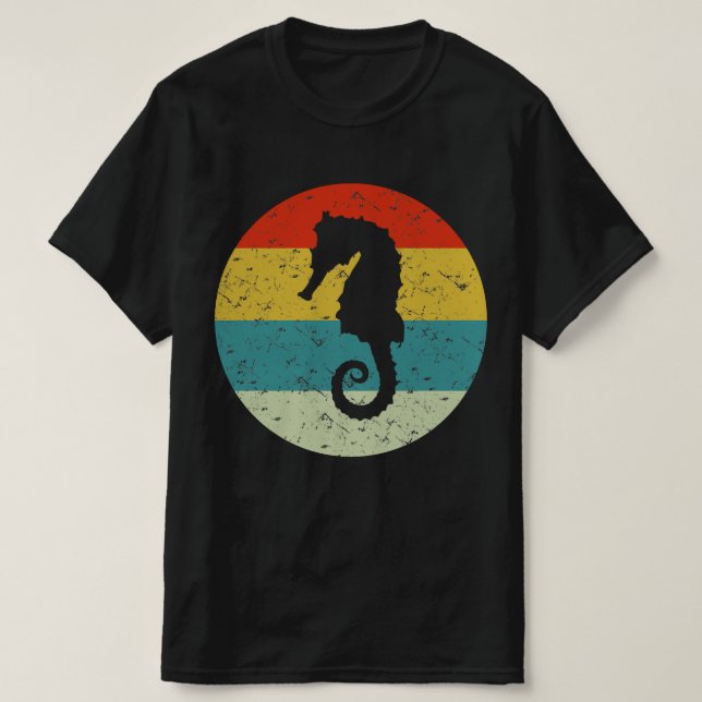 Seepferd Retro Vintag T-Shirt (Design vorne)