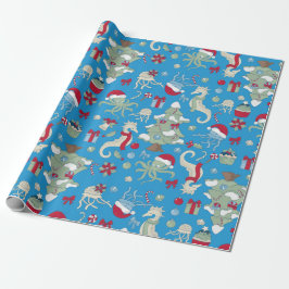 Seepferd santa octopus qualle geschenkpapier