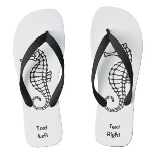 Seepferd Schwarz Flip Flops