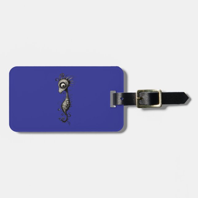 Seepferd seahorse gepäckanhänger (Vorderseite horizontal)