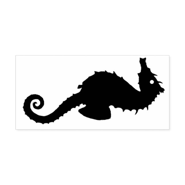Seepferd Silhouette Gummistempel (Prägung)
