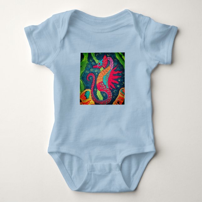 Seepferd T - Shirt Baby Bodysuit (Vorderseite)