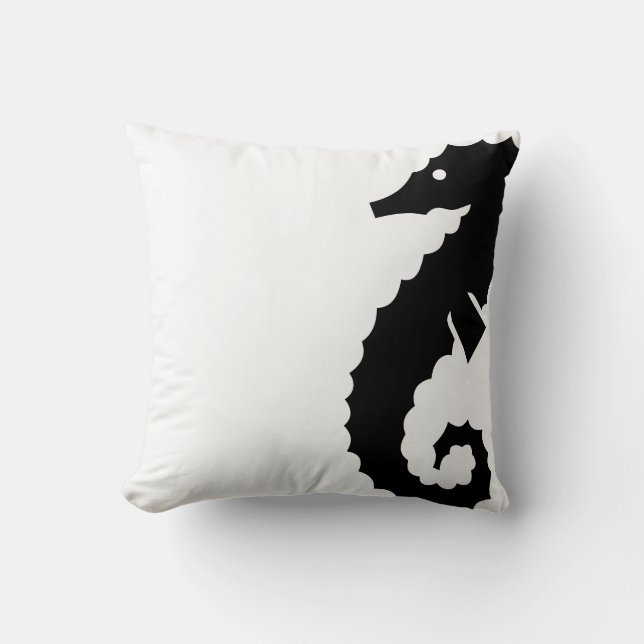 Seepferd Throw Kissen (Vorderseite)