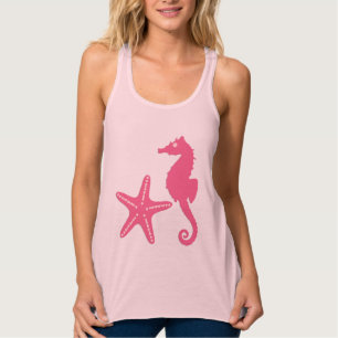 Seepferd und Seesterne - Korallenfarben Tank Top