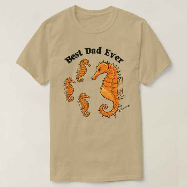Seepferd Vater T-Shirt (Design vorne)