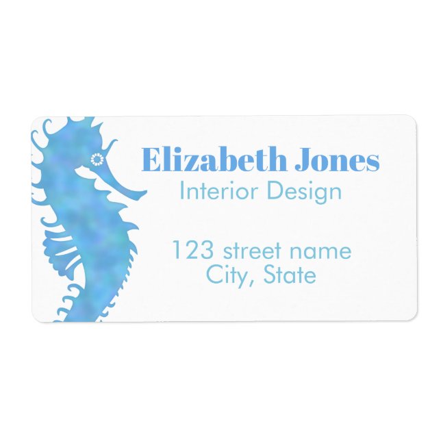 Seepferd-Versandetiketten (Vorne)