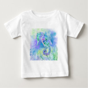 Seepferd - Wunderbares Unterwasserleben - Zeichnen Baby T-shirt