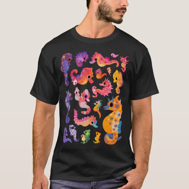 Seepferdchen - dunkel T-Shirt (Vorderseite)