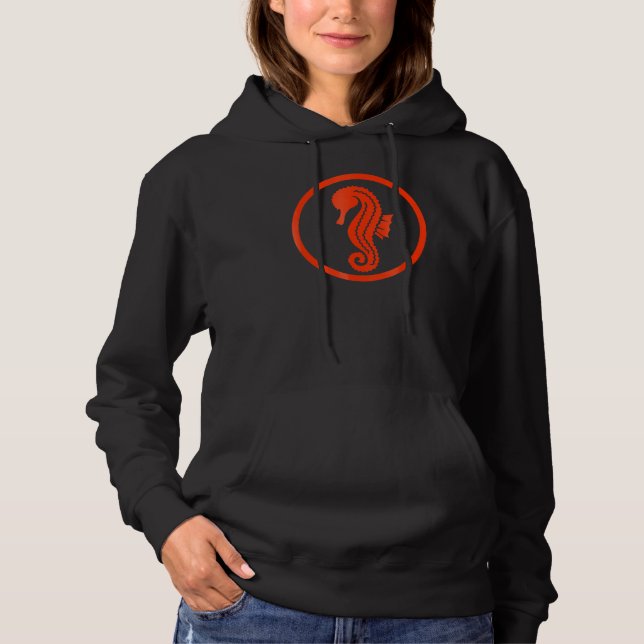 Seepferdchen im Kreis Hoodie (Vorderseite)