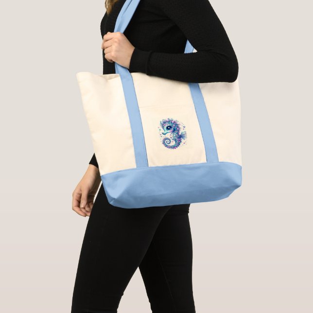 Seepferdchen-Jumbo-Tasche Tragetasche (Vorderseite (Produkt))