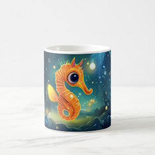 Seepferdchen, kleiner Meeresfisch, Familie Syngnat Kaffeetasse