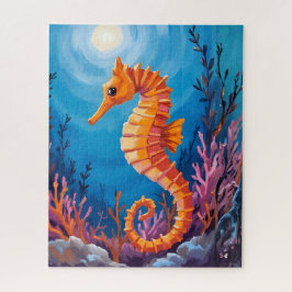 Seepferdchen | Korallenriff Meerestiere Aquarell