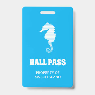 Seepferdchen Lehrer Hall Pass Ausweis