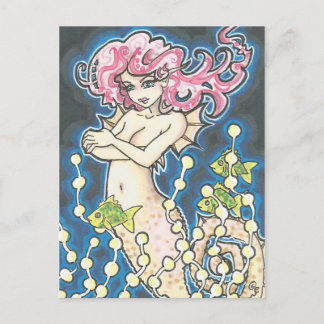 Seepferdchen Mermaid Fantasy Kunst, Dichtung und M Postkarte
