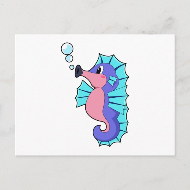 Seepferdchen Postkarte (Vorderseite)