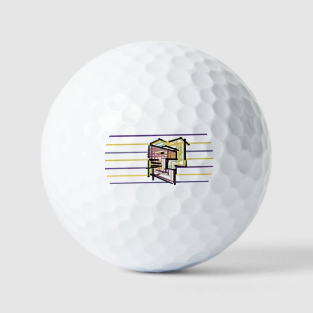 Seepferdchen Sommerfreude Golfball (Vorderseite)
