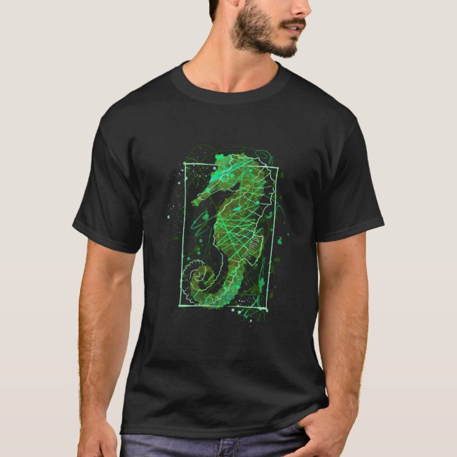 Seepferdchen-Strandaquarium T-Shirt (Vorderseite)