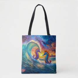 Seepferde im Space 01 Design von Rich AMeN Gill Tasche