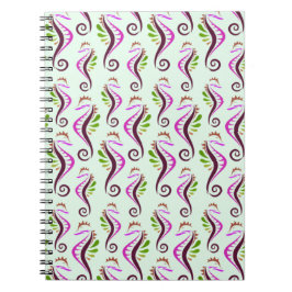 Seepferde Nahtloses Muster Notizblock