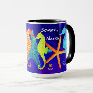 Seepferde, Seward - 15 Unze. Kombinierte Tasse