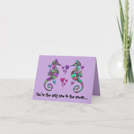 Seepferde Valentine Cards Feiertagskarte