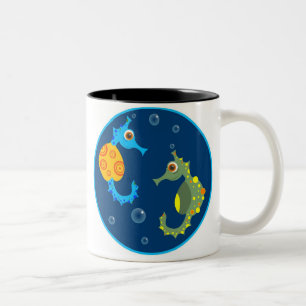 Seepferde Zweifarbige Tasse