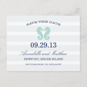 SEEpostkarte DES SEEPFERD-%PIPE% SAVE THE DATE Ankündigungspostkarte