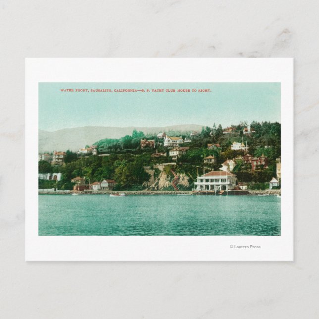 Seepromenade Aussicht San Francisco Yacht Club Postkarte (Vorderseite)