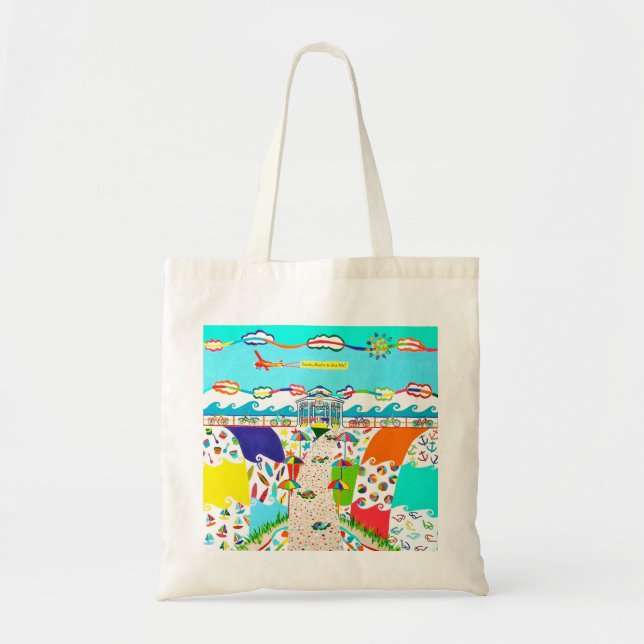 Seepromenade Tote Tag Tragetasche (Vorne)