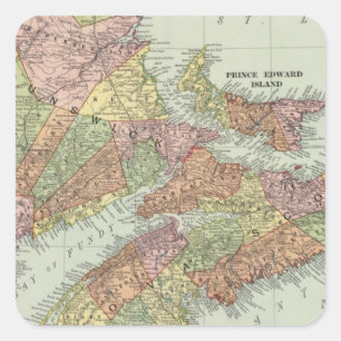 Seeprovinzen von Kanada Quadratischer Aufkleber