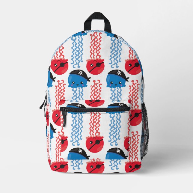 Seeräuber, Quallenfische, Meerestiere Bedruckter Rucksack (Vorderseite)