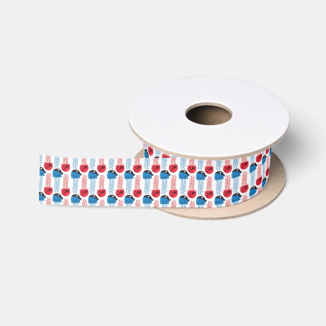 Seeräuber, Quallenfische, Meerestiere Satinband (Spule)