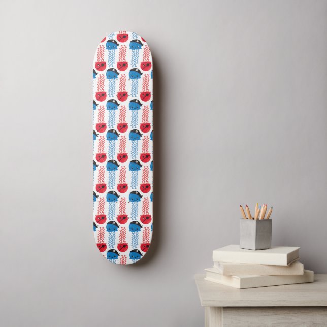Seeräuber, Quallenfische, Meerestiere Skateboard (Wandkunst)