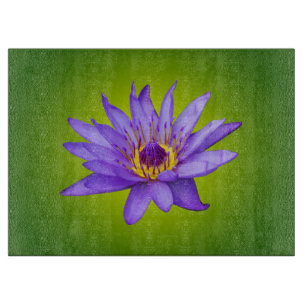 Seerosen-Blumen-Teich Wasserpflanze Lila Wasserblü Schneidebrett