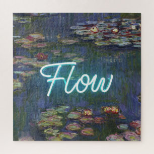 Seerosen Remix – Neon-„FLOW“-Wandkunst & Geschenke