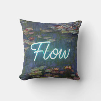 Seerosen Remix – Neon-„FLOW“-Wandkunst & Geschenke Kissen