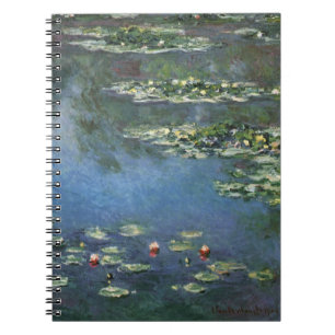 Seerosen von Claude Monet, Vintage Blumen Notizblock