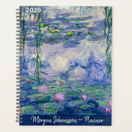 Seerosen von Monet | Benutzerdefinierter Text Planer