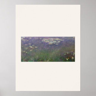 Seerosen von Monet - Impressionistischer Kunstpost Poster
