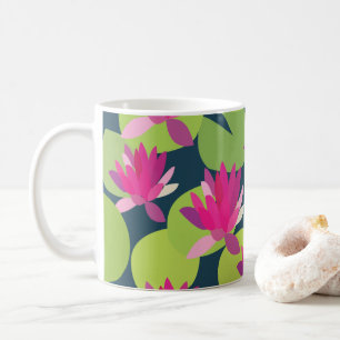 Seerosenblatt Seerose Rosa Lotus Blumen Floral Kaffeetasse