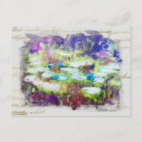 ** Seerosenblätter - Monet Teich Gold Handschrift