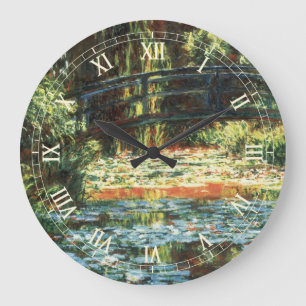 Seerosenteich by Claude Monet Große Wanduhr