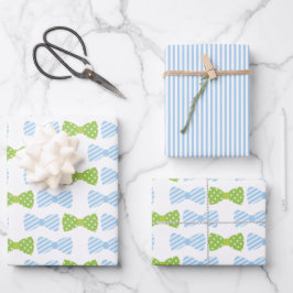 Seersucker Bow Krawatte Geschenkblätter Geschenkpapier Set